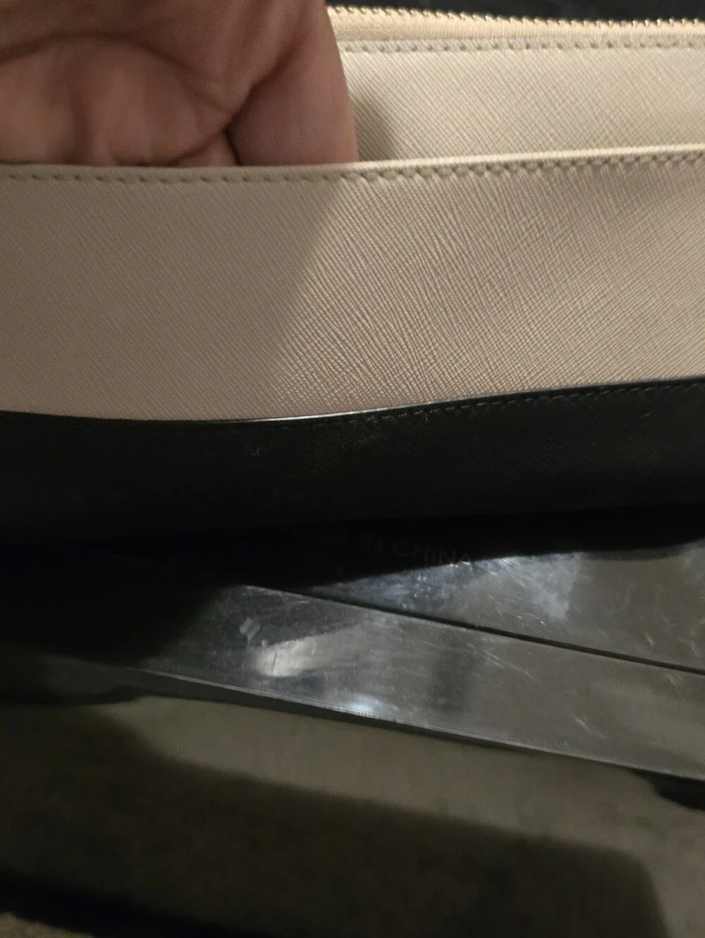 kate spade New York Two-Tone Zip Wallet in Blush and Black